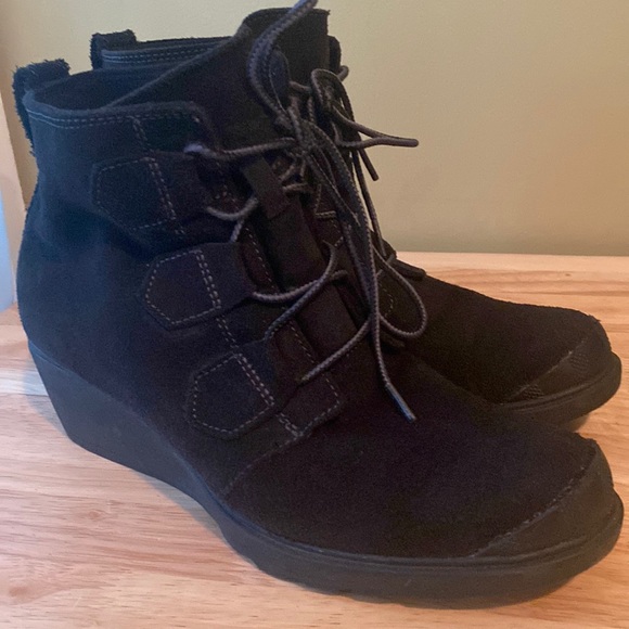 Sorel Toronto Suede Laceup Wedge Booties - Picture 1 of 12